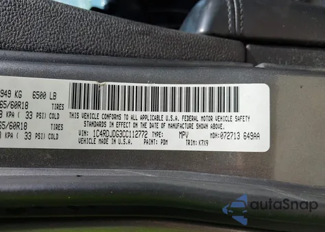 2012 Dodge Durango Crew from USA, damaged, VIN 1C4RDJDG3CC112772